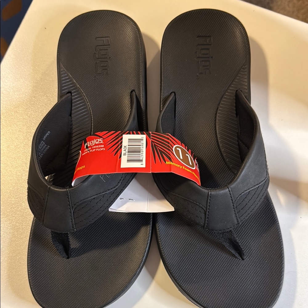 Flojos Classic Black Sandals